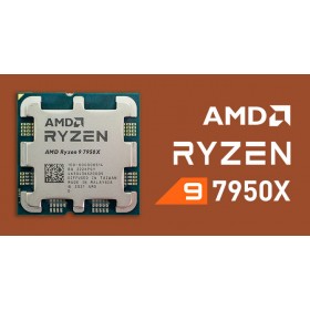 AMD CPU RYZEN 9, 7950X, AM5, 4.50GHz 16 CORE, CACHE 64MB, 170W, WOF
