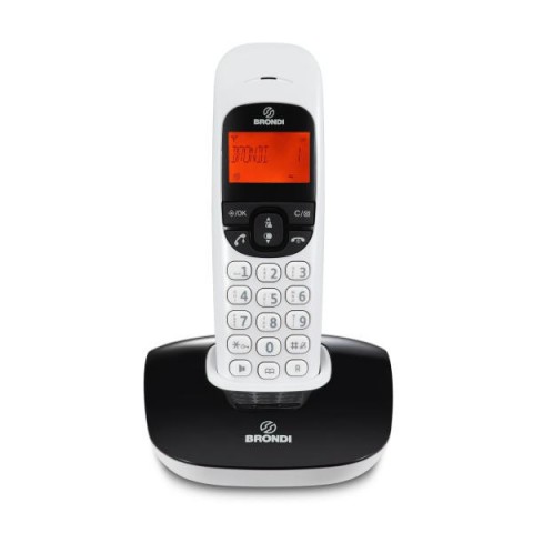BRONDI TELEFONO CORDLESS NICE NERO/BIANCO