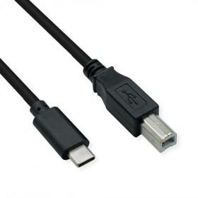 VALUE CAVO PER STAMPANTE USB2.0 CABLE TYPE  Type C, C - B, M/M, NERO, 3M