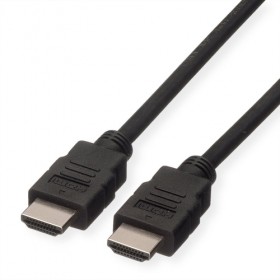 ROLINE GREEN CAVO  HDMI HIGH SPEED CABLE E ETHERNET, M M, BLACK, 1M