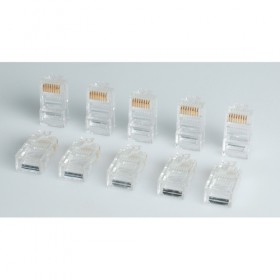ROLINE CONNETTORE MODULARE UTP CAT5E CLASSE D 8P8C MONTAGGIO SU CAVO RJ45 GRIGIO