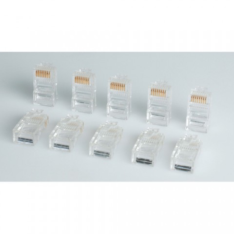 ROLINE CONNETTORE MODULARE UTP CAT5E CLASSE D 8P8C MONTAGGIO SU CAVO RJ45 GRIGIO