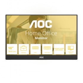 AOC MONITOR PORTATILE 15,6 LED IPS 16:9 FHD 4MS 250 CDM, USB-C, mHDMI AOC MONITOR PORTATILE 15,6 LED IPS 16:9 FHD 4MS 250 CDM, USB-C, mHDMI