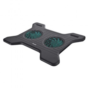 TRUST SUPPORTO/RIALZO NOTEBOOK CON 2 VENTOLE DI RAFFREDDAMENTO - XSTREAM BREEZE - NERO TRUST SUPPORTO/RIALZO NOTEBOOK CON 2 VENTOLE DI RAFFREDDAMENTO - XSTREAM BREEZE - NERO