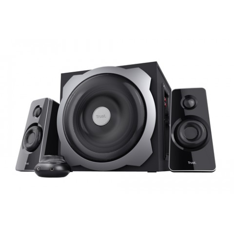TRUST SET ALTOPARLANTI SPEAKERS 2.1 120W PICCO (60W RMS) - CON TELECOMANDO CON INGRESSO AUX + PRESA TRUST SET ALTOPARLANTI SPEAKERS 2.1 120W PICCO (60W RMS) - CON TELECOMANDO CON INGRESSO AUX + PRESA
