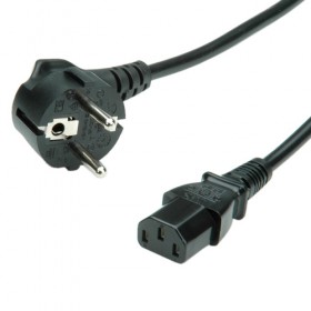 VALUE CAVO DI ALIMENTAZIONE, CONNETTORE DIRETTO IEC, NERO, 1.8M