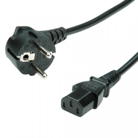 VALUE CAVO DI ALIMENTAZIONE, CONNETTORE DIRETTO IEC, NERO, 1.8M