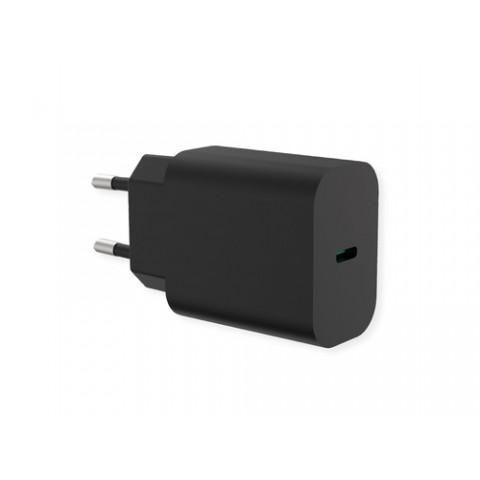 VALUE CARICATORE DA PARETE 1 PORTA TYPE C 25W NERO