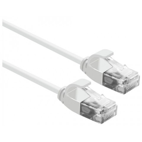 ROLINE CAVO UTP DATA CENTER PATCHCORD CAT.6A/CLASS EA, LSOH, SLIM, BIANCO, 0.5M