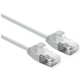 ROLINE CAVO DI RETE UTP DATA CENTER PATCHCORD CAT.6A/CLASSE EA, LSOH, SLIM, GRIGIO, 0.15M