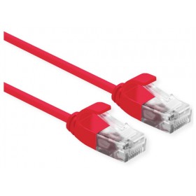 ROLINE CAVO UTP DATA CENTER PATCHCORD CAT.6A CLASS EA LSOH SLIM ROSSO 5M