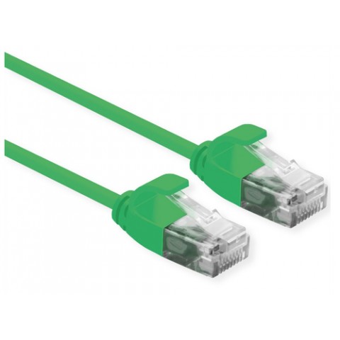 ROLINE CAVO UTP, DATA CENTER PATCHCORD CAT.6A/CLASS EA, LSOH, SLIM, VERDE, 0.5M ROLINE CAVO UTP, DATA CENTER PATCHCORD CAT.6A/CLASS EA, LSOH, SLIM, VERDE, 0.5M