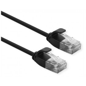 ROLINE CAVO UTP DATA CENTER PATCHCORD CAT.6A/CLASS EA, LSOH, SLIM, NERO, 0.3M ROLINE CAVO UTP DATA CENTER PATCHCORD CAT.6A/CLASS EA, LSOH, SLIM, NERO, 0.3M