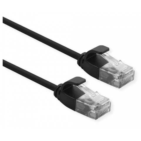 ROLINE CAVO UTP DATA CENTER PATCHCORD CAT.6A/CLASS EA, LSOH, SLIM, NERO, 0.5M ROLINE CAVO UTP DATA CENTER PATCHCORD CAT.6A/CLASS EA, LSOH, SLIM, NERO, 0.5M