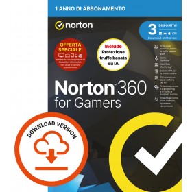 NORTON 360 FOR GAMERS 2026-ANTITRUFFA- ATTACH - 3 DISPOSITIVI 12 MESI 50GB - IT ESD