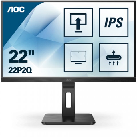 AOC MONITOR 21,5 LED IPS 16:9 FHD 4MS 250 CD/M, PIVOT, VGA/DVI/HDMI, MULTIMEDIALE