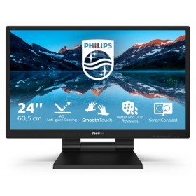 PHILIPS MONITOR TOUCH 23,8 LED IPS 16:9 FHD 5MS 250 CDM, VGA/DVI/DP/HDMI, IP54, MULTIMEDIALE, BASE RIPIEGABILE