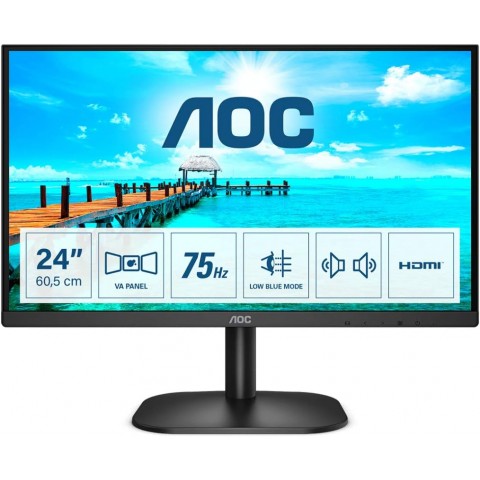 AOC MONITOR 23,8 LED VA 16:9 FHD 250 CDM, VGA/DVI/HDMI, MULTIMEDIALE, PREZZO SPECIALE
