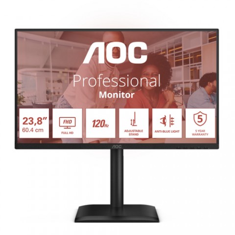AOC MONITOR 23,8 LED IPS FHD 16:9  4MS 300 CDM, PIVOT, DP/HDMI, MULTIMEDIALE