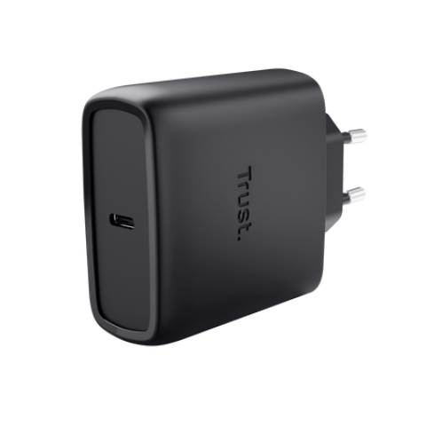 TRUST ALIMENTATORE/CARICABATTERIA 65W USB-C GAN - CAVO RICARICA INCLUSO - PLASTICA RICICLATA 50 - M