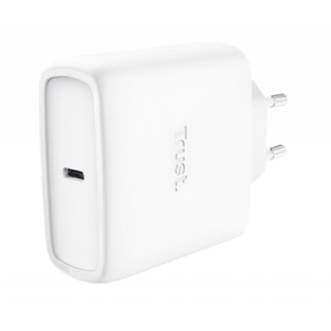 TRUST ALIMENTATORE/CARICABATTERIA 65W USB-C GAN - CAVO RICARICA INCLUSO - PLASTICA RICICLATA 50 - M