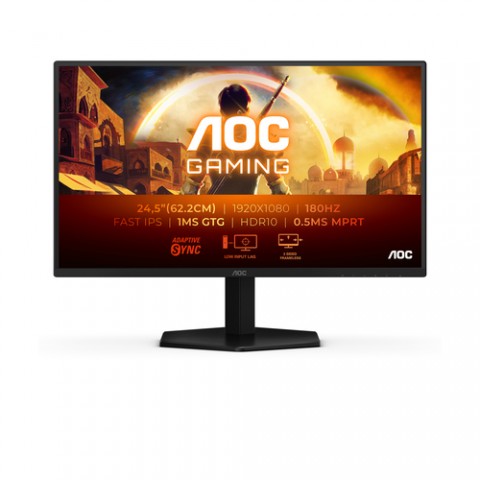 AOC MONITOR GAMING 24,5 FHD 1MS 180HZ 300 CDM, DP/HDMI AOC MONITOR GAMING 24,5 FHD 1MS 180HZ 300 CDM, DP/HDMI