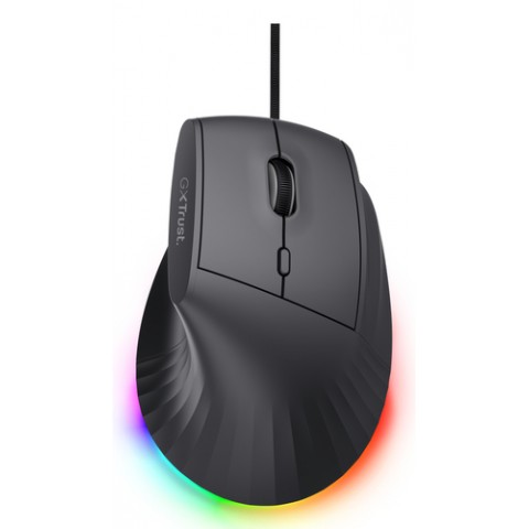 TRUST MOUSE ERGONOMICO VERTICALE CABLATO 1,7M RGB 12.800 DPI - 6 TASTI PROGRAMMABILI - GXT 145 REXXA TRUST MOUSE ERGONOMICO VERTICALE CABLATO 1,7M RGB 12.800 DPI - 6 TASTI PROGRAMMABILI - GXT 145 REXXA