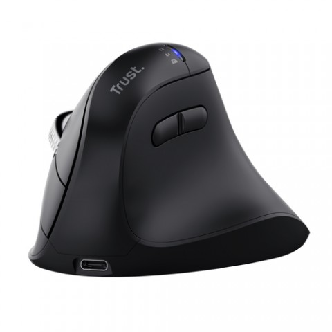 TRUST MOUSE ERGONOMICO VERTICALE HYPERSCROLL WIRELESS RICARICABILE MULTICONNECT 2x BT + WL 2,4GHZ (U