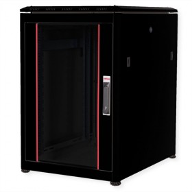 ROLINE 19" CABINET NETWORK PRO 16U, 600x800 (WxD), PORTA IN VETRO, NERO