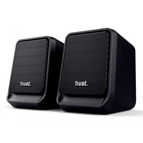 TRUST SET ALTOPARLANTI SPEAKERS 2.0 12W PICCO (6W RMS) - 85 PLASTICA RICICLATA - MILO - NERO TRUST SET ALTOPARLANTI SPEAKERS 2.0 12W PICCO (6W RMS) - 85 PLASTICA RICICLATA - MILO - NERO