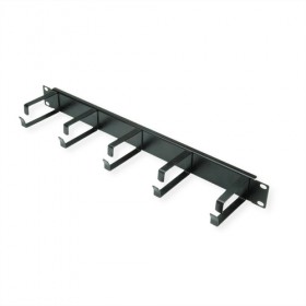 VALUE 19" 1UH GESTIONE CAVI, G - TYPE, 5 GANCI, NERO