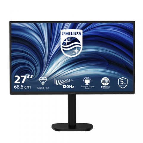 PHILIPS MONITOR 27 LED WQHD 16:9 4MS 120hz, REG ALTEZZA, DP/HDMI