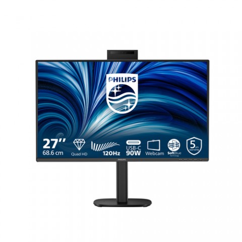 PHILIPS MONITOR 27 LED IPS QHD 16:9 4MS 350 CDM, PIVOT, USB-C HUB, WEBCAM, DP/HDMI, MULTIMEDIALE PHILIPS MONITOR 27 LED IPS QHD 16:9 4MS 350 CDM, PIVOT, USB-C HUB, WEBCAM, DP/HDMI, MULTIMEDIALE