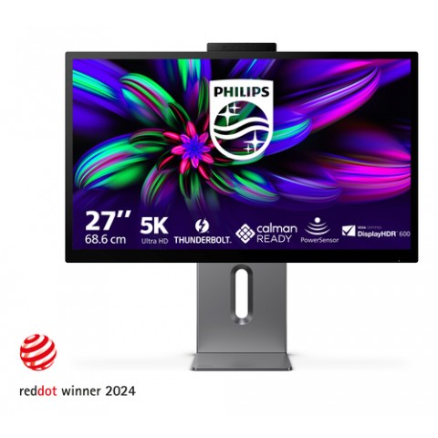 PHILIPS MONITOR 27 LED IPS 5K UHD 16:9 4MS 500 CDM, PIVOT, USB-C HUB, HDMI, MULTIMEDIALE
