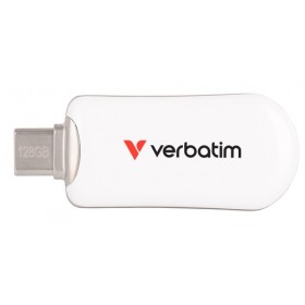 VERBATIM PEN DISK PLECTRA USB-C 3.2 GEN 1 FLASH DRIVE WHITE 128GB VERBATIM PEN DISK PLECTRA USB-C 3.2 GEN 1 FLASH DRIVE WHITE 128GB