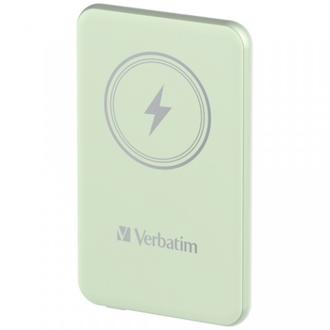 VERBATIM POWER BANK WIRELESS MAGNETICO 5000 mAh VERDE
