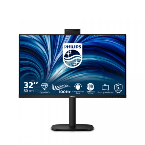 PHILIPS MONITOR 31,5 LED IPS QHD 16:9 4MS 350 CDM, PIVOT, USB-C HUB, WEBCAM, DP/HDMI, MULTIMEDIALE PHILIPS MONITOR 31,5 LED IPS QHD 16:9 4MS 350 CDM, PIVOT, USB-C HUB, WEBCAM, DP/HDMI, MULTIMEDIALE