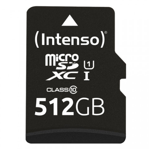 INTENSO MEMORY CARD MICRO SD 512GB UHS-I PREMIUM Up to 90 Mb/s