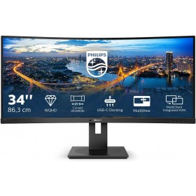 PHILIPS MONITOR CURVO 34 VA 21:9 WQHD 5MS 300CDM, DP/HDMI, USB-C, ALTEZZA, MULTIMEDIALE