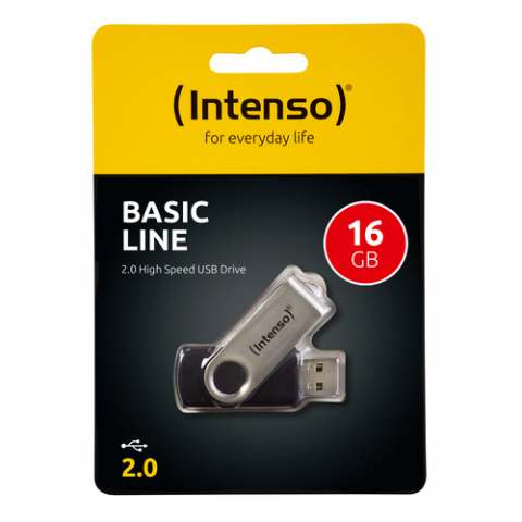 INTENSO PEN DISK 16GB USB 2.0 BASIC LINE BLACK