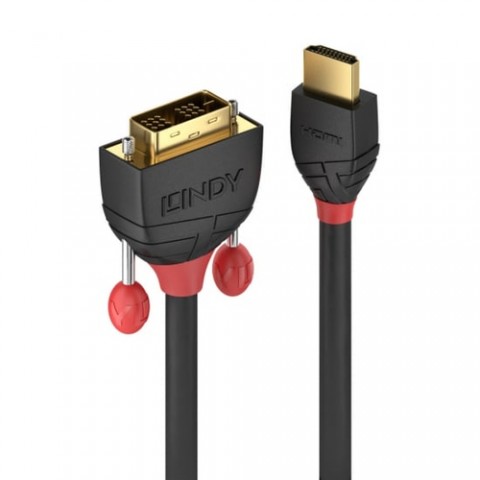 LINDY CAVO HDMI A DVI-D BLACK LINE, 1M LINDY CAVO HDMI A DVI-D BLACK LINE, 1M