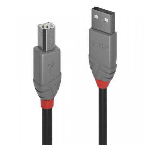 LINDY CAVO USB 2.0 A/B ANTHRA LINE, 0.5M