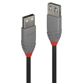 LINDY 3M USB 2.0 KABEL AM / AF ANTHRA