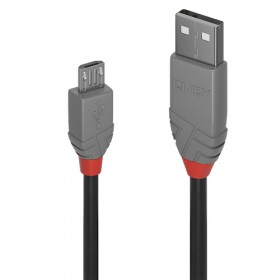 LINDY CAVO USB 2.0 TIPO A A MICRO B ANTHRA LINE, 0.5M LINDY CAVO USB 2.0 TIPO A A MICRO B ANTHRA LINE, 0.5M