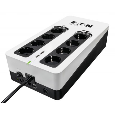 EATON 3S UPS DIN, 700 VA, 420 W, INGR: SCHUKO, USC. (4) SCHUKO (4) SCHUKO SOLO SURRGE, COM. USB, TOW EATON 3S UPS DIN, 700 VA, 420 W, INGR: SCHUKO, USC. (4) SCHUKO (4) SCHUKO SOLO SURRGE, COM. USB, TOW