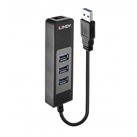 LINDY ADATTATORE USB 3.1 GIGABIT ETHERNET  HUB