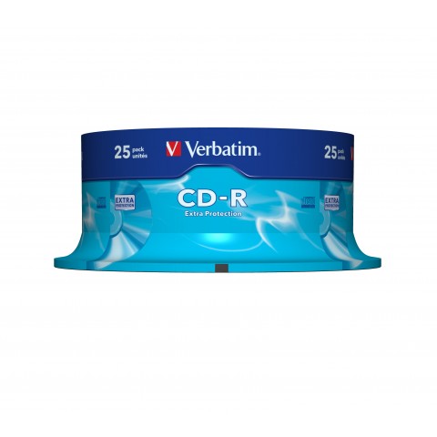 VERBATIM 25 CD-R EXTRA PROTECTION 700MB 80 MIN 52X AZO CAKE BOX VERBATIM 25 CD-R EXTRA PROTECTION 700MB 80 MIN 52X AZO CAKE BOX