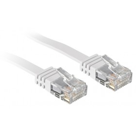 LINDY CAVO DI RETE CAT.6 U/UTP FLAT BIANCO, 1M