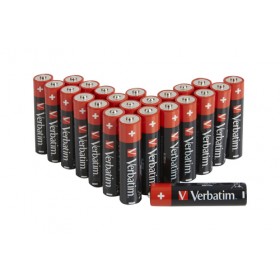 VERBATIM ALKALINE BATTERY AA  24-PACK (BOX)