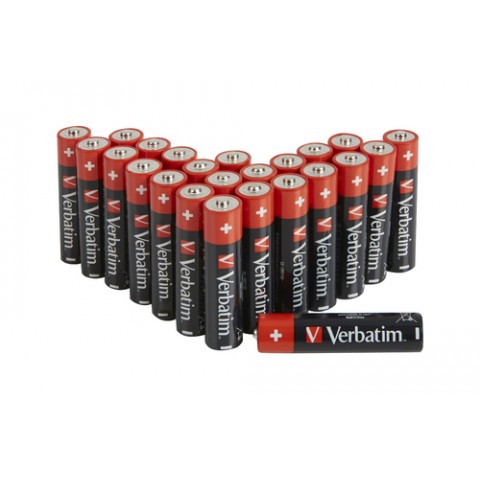 VERBATIM ALKALINE BATTERY AA  24-PACK (BOX)